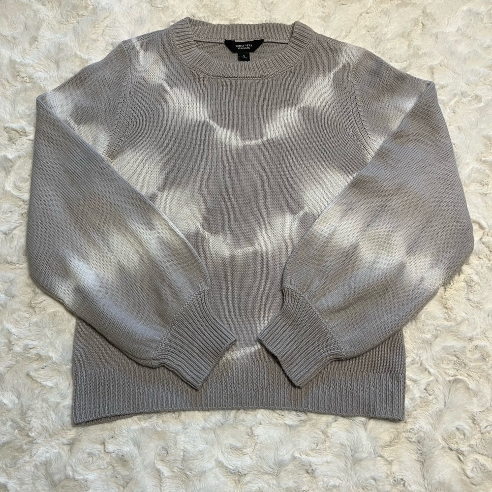 Simply Vera Vera Wang Light Gray Sweater